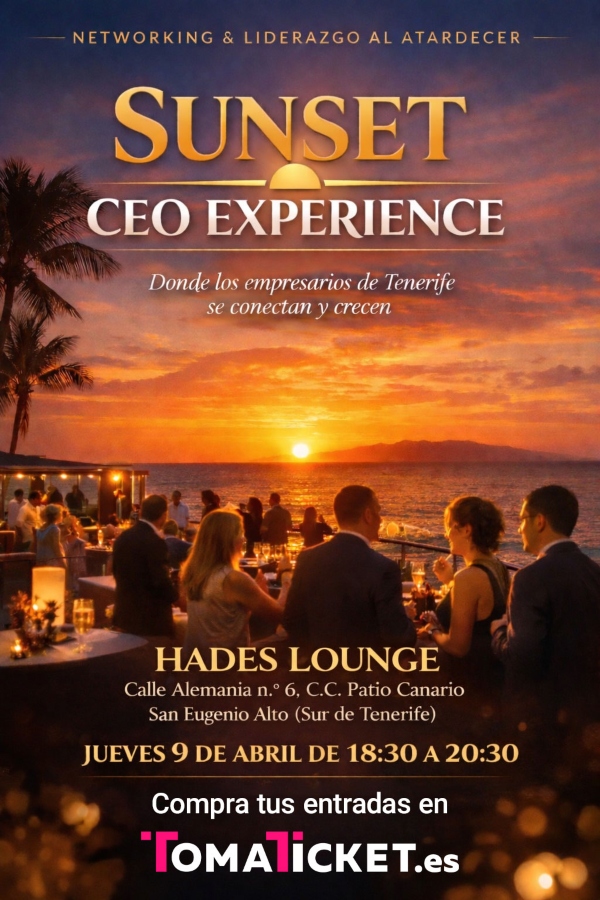 Cartel Sunset CEO Experience en Tenerife - Networking en Hades Lounge