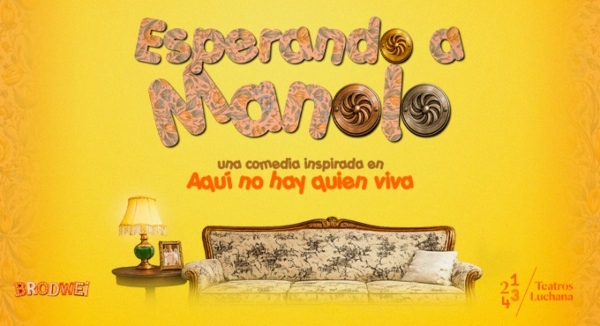 Cartel oficial de la obra Esperando a Manolo en Madrid - Teatro Luchana