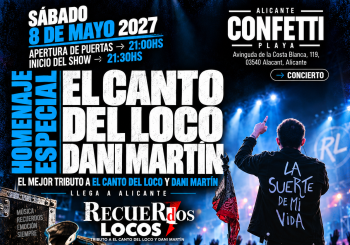 TRIBUTO ECDL & DANI MARTÍN EN CONFETTI PLAYA ALICANTE Alicante/Alacant