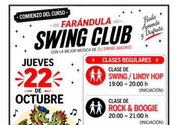 Jueves 22 Octubre en Farándula Swing Club. Baile Social. Swing Rock & Roll y Blues en Madrid