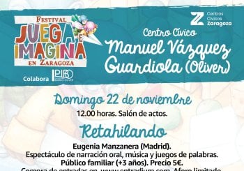 RETAHILANDO. Eugenia Manzanera. FESTIVAL JUEGA E IMAGINA. C. Cívico Manuel Vázquez Guardiola (Oliver) en Zaragoza