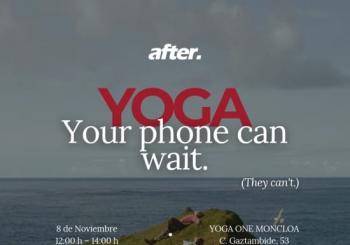Yoga & social: charla sobre adicción al móvil y regalos a Madrid