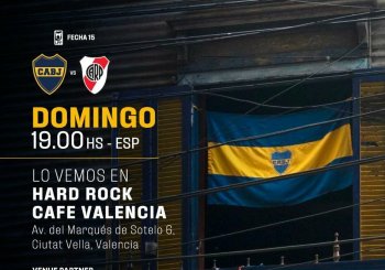 Boca vs Riber - Fecha 15 - Hard Rock Café Valencia - 19:00 hs Valencia/València