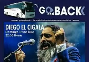 Bus DIEGO EL CIGALA, en el Concert Music Festival en 11139 Chiclana de la Frontera