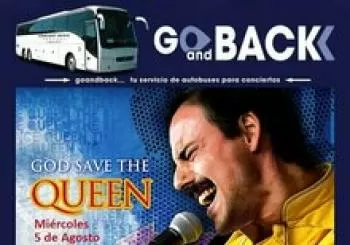 Bus GO SAVE THE QUEEN, en el Concert Music Festival en 11139 Chiclana de la Frontera