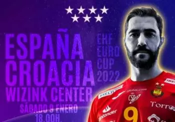 Partido de Balonmano ESPAnACROACIA EHF EURO CUP en Madrid