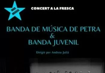 CONCERT A LA FRESCA A CÀRREC DE LA BANDA DE MÚSICA DE PETRA I LA BANDA JUVENIL (Maig Musical)