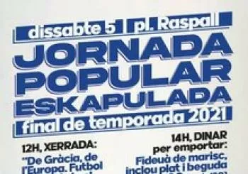 Jornada Popular Eskapulada (fideuà de final de temporada) en Barcelona
