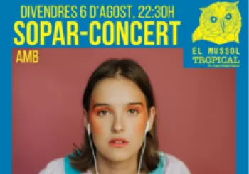 Sopar-Concert amb Carlota Flâneur, al Mussol Tropical de St.Cugat en Sant Cugat Sesgarrigues