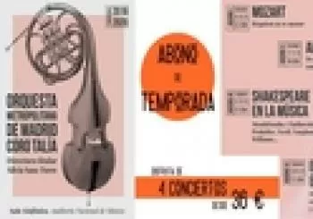 Entradas Abono Temporada - Orquesta Metropolitana Madrid y Coro Talía