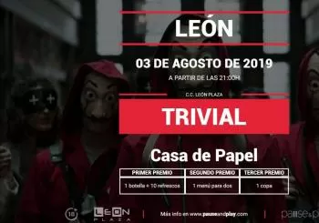Trivial Especial - La Casa de papel en Pause&Play León Plaza