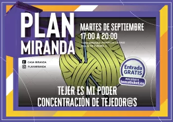 Tejer es mi poder septiembre - Plan Miranda