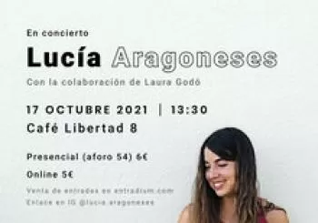 Lucía Aragoneses en Café Libertad 8 en Madrid