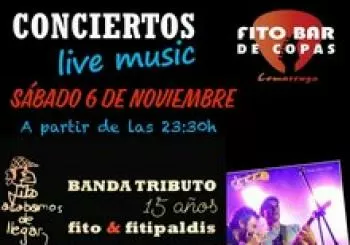 Acabamos de llegar (tributo a Fito & fitipaldis) en concierto en Comarruga