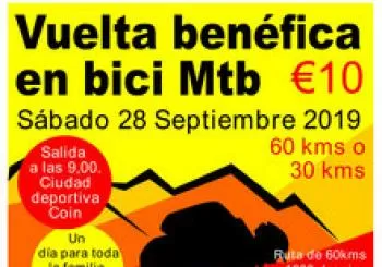 Vuelta benéfica en bici Mtb. En Coín