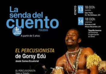LA SENDA DEL CUENTO - Cuentos para público familiar con El Percusionista de Gorsy Edú desde Guinea Ecuatorial en Toledo