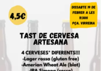 Tast de Cervesa Artesana en Barcelona