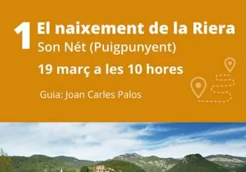 Rutes Cultural guiades. . El naixement de la Riera en Puigpunyent