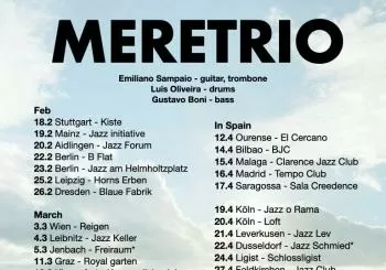 MERETRIO con Emiliano Sampaio, Luís Oliveira y Gustavo Boni en Sala Creedence - España en Zaragoza
