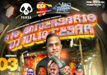 8vo aniversario Dj julio cesar en Madrid