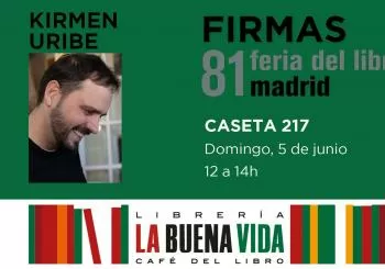 Firma de Kirmen Uribe en Madrid