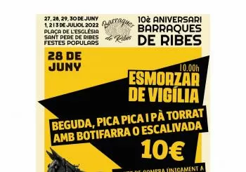 Esmorzar de vigília-Barraques de Ribes en Sant Pere de Ribes