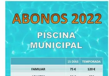 ABONOS PISCINA MUNICIPAL (TEMPORADA 2022) en FUENLABRADA DE LOS MONTES