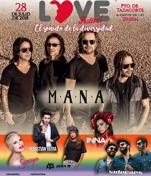 Mana en el Isla Bonita Love Festival - La Palma