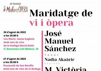 Maridatge de vi i òpera a Cas Músic en Santa Eugènia