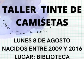 TALLER TINTE DE CAMISETAS en FUENLABRADA DE LOS MONTES