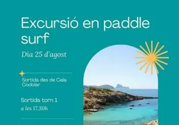 Excursió en Paddle Surf a Cala Codolar en Sant Josep de sa Talaia