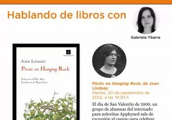 Hablando de libros con Gabriela Ybarra. 'Picnic en Hanging Rock', de Joan Lindsay en Madrid