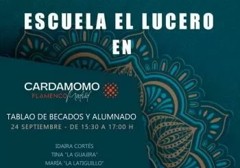 ESCUELA EL LUCERO EN CARDAMOMO CON EL TABLAO DE BECADOS Y ALUMNADO en MADRID