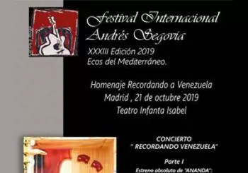 Entradas Festival Internacional Andrés Segovia - 33 Edición en Madrid
