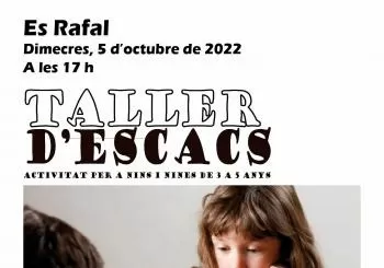 TALLER D’ESCACS Activitat per a nins i nines (de 3 a 5 anys) en sa Pobla