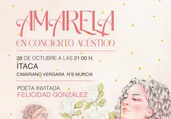 Amarela en concierto junto a la poeta Felicidad González en Murcia