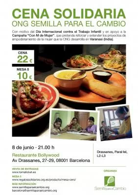 Cena Solidaria Semilla para el Cambio (Barcelona)