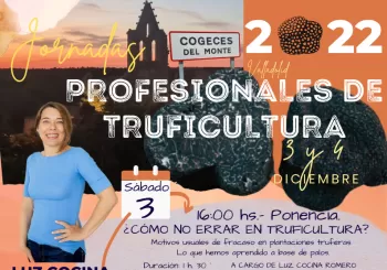 I Jornadas Profesionales de Truficultura. 19:00 hs. Javier Téllez. Segunda Ponencia. GESTIÓN DE FINCAS TRUFERAS CON PERRO en Cogeces del Monte (Valladolid)