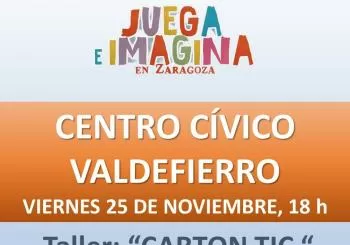 TALLER CARTÓN TIC. Laberinto de cartón para canica. FESTIVAL JUEGA E IMAGINA en ZARAGOZA