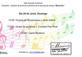 Audición de alumnos de la escuela de música 
