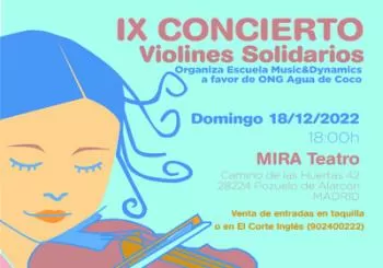 IX Concierto Violines Solidarios A favor de la ONG Agua de Coco