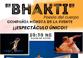 BHAKTI. Poesía del cuerpo. 20:30 hs. 4 de Diciembre en Cogeces del Monte