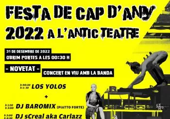 FESTA DE CAP D'ANY 2022 A L'ANTIC TEATRE en Barcelona