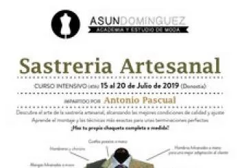 Workshop: Sastrería Artesanal con Antonio Pascual. En Donostia