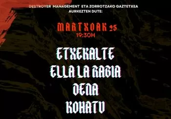 ETXEKALTE+ELLA LA RABIA+DENA+KOHATU en Bilbao