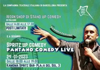 Workshop + Spritz Up comedy con Emanuele Pantano en Barcelona