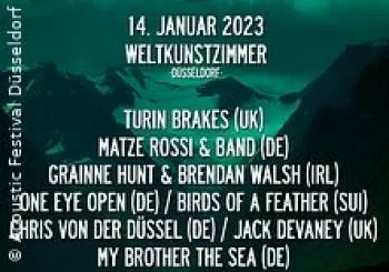 Acoustic Winter 2023 mit Matze Rossi, Chris von der Düssel, Turin Brakes, Grainne Hunt uvm en WELTKUNSTZIMMER Ronsdorfer Str. 77a 40233 DÜSSELDORF