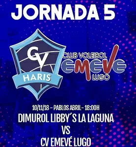 5ª Jornada Dimurol Libbys La Laguna Vs CV Emevé Lugo