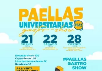 VIERNES 21 ABRIL - PAELLAS UNIVERSITARIAS - GASTRO SHOW en Valencia