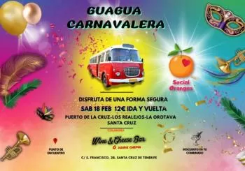 LA GUAGUA CARNAVALERA en Santa Cruz de Tenerife